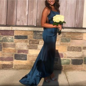 Sherri Hill dress only worn once teal color